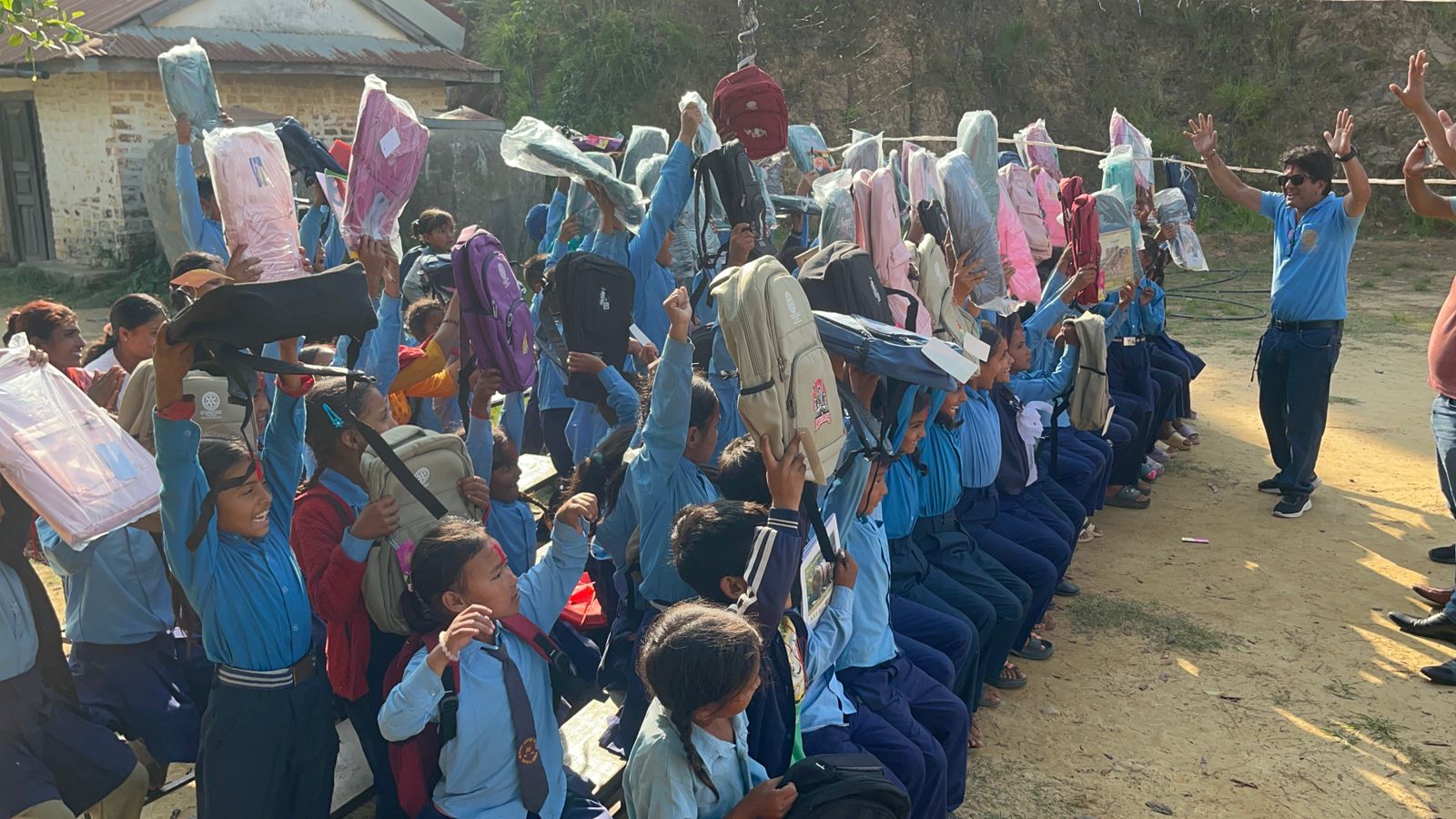 School Bag dustribution at Shree Darbare Adharbhut Vidyalaya Sitganga Arghakhanchi